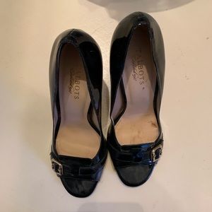 Talbots Open-Toed Black Heels